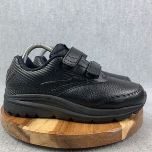 Brooks Addiction Walker V-Strap 2 Shoes Womens Size 8 D Wide Black Sneakers Walk